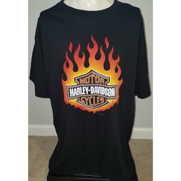 Harley-Davidson Other - Harley Davidson Motorcycles Flame T-Shirt Size XL